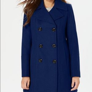Anne Klein, blueberry double breasted p coat!
